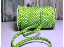 Spaghetti Band Kordel 7mm Polka Dots Pünkchten lime grün